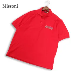 【美品】Missoni ミッソーニ MARE 春夏★ 半袖 ロゴ刺繍 鹿の子 ポロシャツ イタリア製 Sz.L メンズのサムネイル