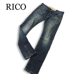 RICO リコ 通年★ ストレッチ USED＆ヴィンテージ加工 裾ジップ スキニー デニム パンツ ジーンズ 日本製 Sz.S メンズのサムネイル