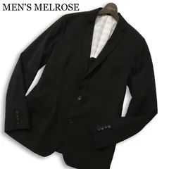 MEN'S MELROSE メンズメルローズ 通年 レーヨン混★ ストレッチ 背抜き テーラード ジャケット 大きいサイズ Sz.5 メンズ 黒のサムネイル