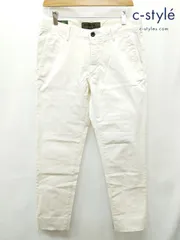 C855 [人気] INCOTEX インコテックス チノパンツ 32 ホワイト スリムフィット SLOWEAR SLACKS 17S100 | ★のサムネイル