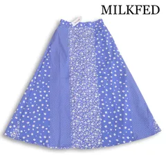 【新品 未使用】 MILKFED ミルクフェド 通年 花柄♪ フローラル&ドット フレア ロング スカート Sz.ONE SIZE　レディースのサムネイル