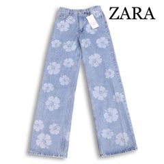 完売品】ZARA ラインストーン ハート デニムパンツ ワイド ローライズ