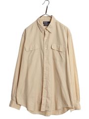 希少】90s 三ツ星 RRL ダブルアールエル コットンツイル ワークシャツ 