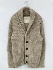 Abercrombie & Fitch アバクロンビーアンドフィッチ カーディガン/ボレロ L ベージュ 無地 ワンポイント ミドル丈 長袖 メンズのサムネイル