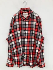 AEROPOSTALE エアロポスタル シャツ/ブラウス XXL/TTG レッド チェック柄 ミドル丈 長袖 ボタンダウン メンズのサムネイル