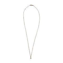 4℃ K18WG 一粒ダイヤモンド ネックレス 0.1ct 美品 正規店点検済 