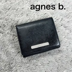 agnes b. アニエスベー 二つ折り財布 レザー L字ファスナー プレートロゴのサムネイル
