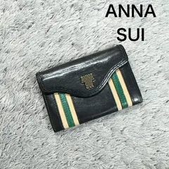 ANNA SUI アナスイ 名刺入れ カードケース レザー ブラック ラインデザインのサムネイル
