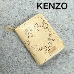 KENZO ケンゾー 二つ折り財布 カットワークデザイン 花柄 ラウンドファスナーのサムネイル