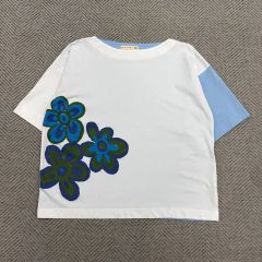 COMME des GARCONS 半袖 Tシャツ 花柄 ホワイト XS - メルカリ