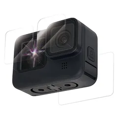 エレコム GoPro HERO11/10/9 Black ガラスフィルム セラミックコート 0.22mm 防指紋 光沢 AC-GP9BFLGGCS [ガラス 0.22ｍｍ]のサムネイル
