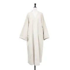 ARCHI アーキ コート ライトベージュ サイズ:M | 22秋冬 キルト ステッチ ガウン コート | Quilted Stitching Raglan Gown | ロング Vネック ノーカラー コットン | 日本製【レディース】【中古】のサムネイル