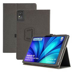 【新品】 Briacicell For PHILIPS T8015 11インチ ケース 耐衝撃 耐摩擦 PHILIPS T8015 用の 全面保護 薄型 耐衝撃 スタンド機能付き 傷つけ防止 高級PU レザー カバー キズ防止 (ブラック) 1