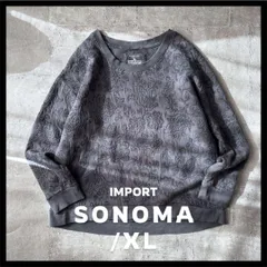 US古着/XL 花柄 総柄 トレーナー スウェット グレー 90s 長袖 ソノマ