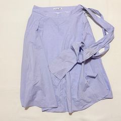 UNIQLO JW ANDERSON ハイウエストフレアスカート 76 ライトブルー 222-409689