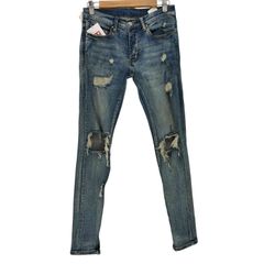 ✨美品✨ミニマル mnml 裾ジップ ボタンフライ【31】スキニー ダメージ 