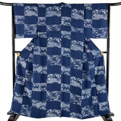 おしゃれな藍染め絞り浴衣お仕立て上がり！095 - メルカリ