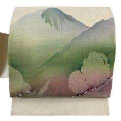 2174.泥染め 大島紬 葡萄唐草 泥大島 ブドウ ぶどう 袷 正絹 着物 