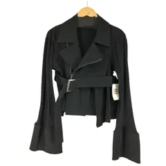 ヨウジヤマモト Yohji Yamamoto collection ベルテッドデザイン クロップド ライダースジャケット レディース JPN：1 のサムネイル