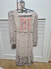 値下げ☆マルン 水色？ラベンダー？チェックワンピース 美品 - メルカリ