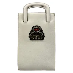 CHRISTIAN LOUBOUTIN(クリスチャンルブタン) ハンドバッグ トリックトラックスモール 白×レッド スタッズ/3way レザーのサムネイル