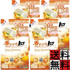 トップ 香りつづく スイートハーモニー 洗濯洗剤 詰め替え 柔軟剤 入り 消臭 ウイルス除去 ふんわり ニオイ 汚れ キレイ 洗う フルーツ フラワー すすぎ ドラム式 縦型 48時間 500g ×4個のサムネイル