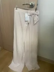 ザラ キッズ 13-14歳 164cm グリッター ストライプ リボン ワイド パンツ