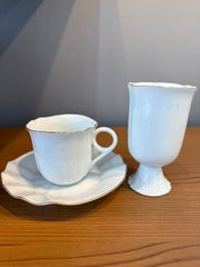伊藤剛俊 希少ホワイトandゴールド カップとお皿のセット - メルカリ