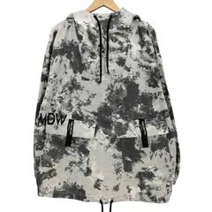 ザラ ZARA 総柄 ペンキプリント プルオーバーフーディ 裾ドローコード メンズ import：M のサムネイル