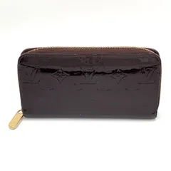 LOUIS VUITTON ジッピーウォレット モノグラムヴェルニ モノグラムヴェルニ アマラント レザー×エナメルレザー ダークパープル ラウンドファスナー長財布 ゴールド M93522
