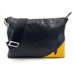 FENDI モンスターバグズレザー 2way ショルダーバッグ ネイビー - メルカリ