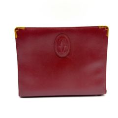 極美品】Cartier クラッチバッグ ボルドー マストライン Lサイズ 金具