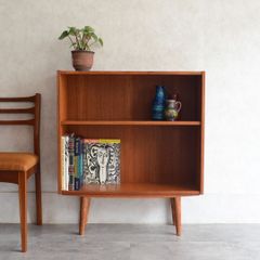 デンマーク チーク材 ブックシェルフ 北欧家具 北欧ビンテージ - メルカリ