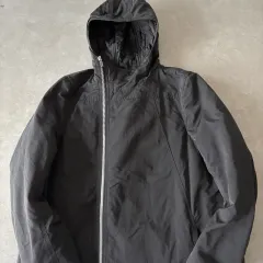 RICK OWENS リックオウエンス チューブウェー 斜めボーダー ジップアップ フードコート Mのサムネイル