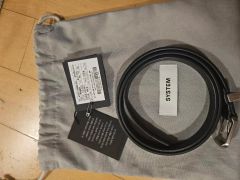 未使用品級】MY WEAKNESS レザー ベルト ブラック 保存袋付属品 - メルカリ