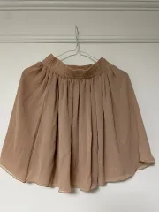 American Apparel シフォン スカート XS/S ベージュ タグそのままのサムネイル