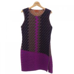 MISSONI マルチカラー ボーダー シルク混 ニットワンピース 44 - メルカリ