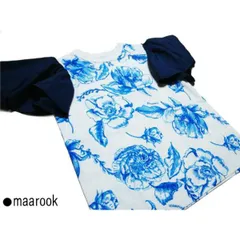 maarook Tシャツ ブルーフラワーPt 160cmのサムネイル