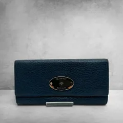Mulberry マルベリー 長財布 レザーウォレット シボ革 ブルー 青 イングランド 英国 レディース メンズ ユニセックス wallet leather 2927のサムネイル