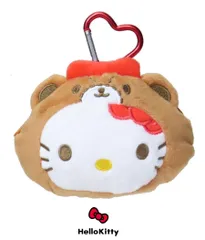 ハローキティ カラビナ付き おともだちきぐるみ ファスナー マスコット ぬいぐるみ 小物入れ Kitty 可愛い タイニーチャム 公式サンリオ 癒し キーホルダー 小銭入れ お財布