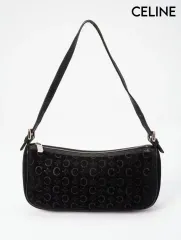 Celine ツアーベルベット ミニ ショルダーバッグ マカダム セリーヌバッグ