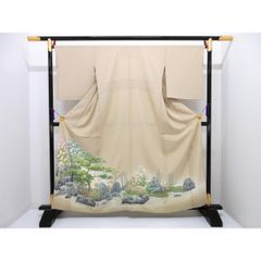 美品 本加賀友禅作家 寺西一紘先生 黒留袖 比翼仕立て フルセット