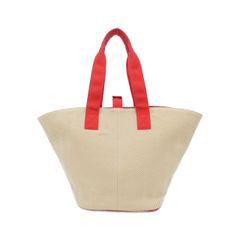 HERMESパニエドプラージュPMトートバッグ ヘリンボーン柄 ホワイト