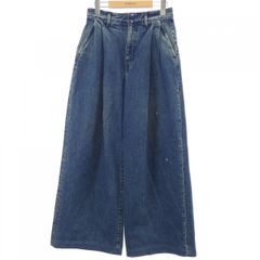 グラフペーパー ワイドデニムパンツ セルビッチ インタック 濃紺 0サイズ グラフペーパー ワイドデニムパンツ セルビッチ インタック 濃紺 0