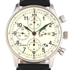 美品 保証書付き ジン Sinn 6110.4N ギョーシェ彫り手巻き メンズ 