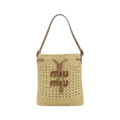 新品未使用 miumiu カゴバッグ ウーブンファブリックミニバッグ