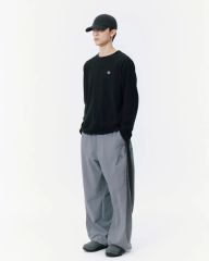 MASONPRINCE ナイロン カーゴパンツ ワイド グレー ウエストゴム