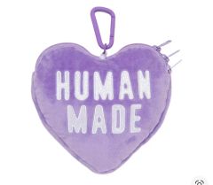 韓国 狎鴎亭限定 HUMAN MADE ハート型 パスケース ポーチ パープル