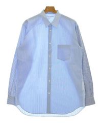 コルニエ RAW SILK/GIZA STRIPE SHIRTS｜BLUE S - メルカリ