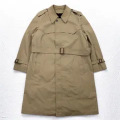 LONDON FOG ステンカラー トレンチコート XL ベージュ 比翼 エポレット ファーライナー着脱式 ベルト付きのサムネイル